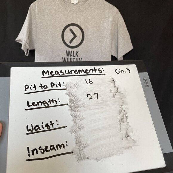 Moody Bible Institute Walk Worthy t-shirt short sleeved gray cotton size S - Picture 6 of 9